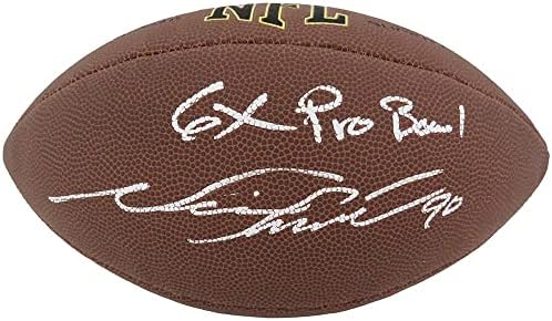 Neil Smith Aláírt Wilson Super Grip Teljes Méret NFL Labdarúgó w/6x Pro Bowl - Dedikált Focilabda