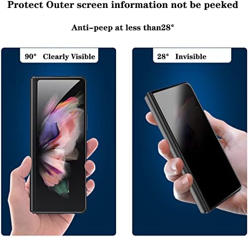 (2 DB) Adatvédelmi képernyővédő fólia Matt Célja a Samsung Galaxy Z Fold 4 5G 2022,Anti-Spy Anti-Peep 2DB Külső(Első) Puha