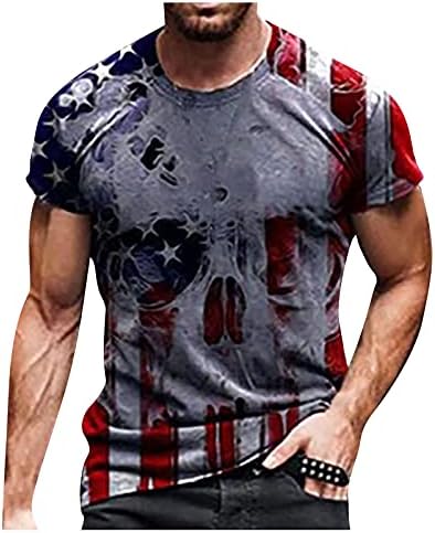 WENKOMG1 Stars and Stripes Nyomtatás Felső Férfiaknak Amerikai Zászló Tartály Tetején AMERIKAI Függetlenség Napja T-Shirt