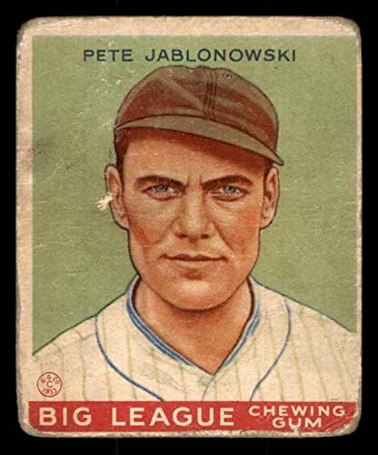 1933 Goudey 83 Pete Jablonowski New York Yankees (Baseball Kártya) SZEGÉNY Yankees