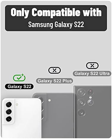 pcgaga Kompatibilis Galaxy S22 Esetben (6.1 colos 2022), a Kitámasztó Kártya Birtokosa, nagy teherbírású Védelem Ütésálló
