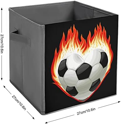 A foci a Tűz Szíve Összecsukható Szövet tárolóban Kockák Szervező Összecsukható Doboz fogantyúval