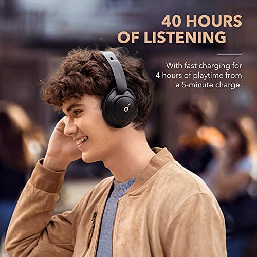 Soundcore által Anker Élet Q30 Hibrid Aktív zajszűrő Fejhallgató Több Mód, Hi-Res Hang, Egyéni EQ keresztül App, 40H Játékidő,