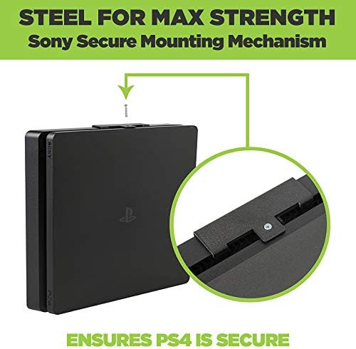 HIDEit Tartók 4S Fali Playstation 4 Slim - Szabadalmaztatott 2018-ban, az Amerikai Cég - Acél Fali tartó a PS4 Vékony Biztonságosan