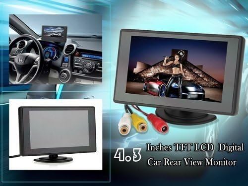 BW 4.3 Inch TFT LCD kijelző, Állítható Autós Monitor a Jármű Biztonsági Kamerák, Biztonsági Kamera, Autós DVR