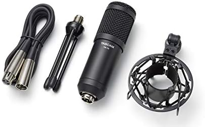 Tascam Dinamikus Mikrofon Adás Mikrofon Professzionális Podcasting Élő Streaming (TM-70), Fekete
