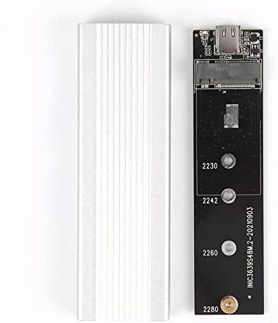 HUIOP M. 2 NVMe/Dual Jegyzőkönyv Mobil Merevlemez Esetben USB3.1 C-Típusú Külső SSD Burkolat Alumínium Ötvözet Shell Ezüst