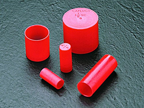 Caplugs 99191258 Műanyag Hüvely felső Cső végét. SC-1/4-4, PE-LD, Sapka ID .250 Hossz .22, Piros (Csomag 1000)