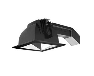 Fekete Trim Gyűrű Tükrös Ezüst Négyzet Trim Kúp 26W 3500 K Meleg 120V-277V 50 Fokos 6 Tér Remodeler LED Mélysugárzók Modul