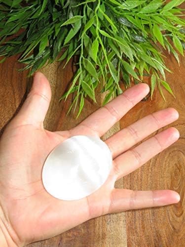 Tiszta Aura Felelős Selenite Palm Kő - Selenite Bár Kő Gyógyító Kristályok (Fehér, 65-70 mm)