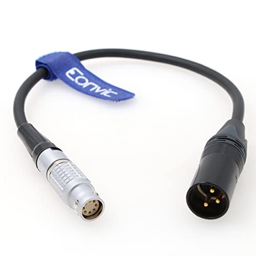 Eonvic ARRI Alexa Amira hálózati Kábel 2B.308 3 Pin-XLR Férfi Dugó (1ft/35cm-Egyenesen 2B.308 3 Pin-XLR)