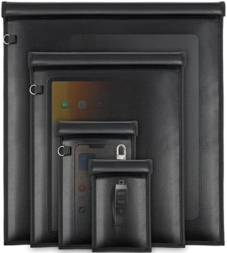 Faraday Táskák a kocsikulcsot & Telefonok & Tabletta & Laptop, 4 Csomag Faraday-Kalitka Faraday kulcstartó Protector, Anti