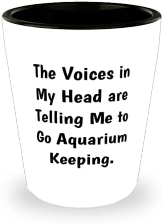 A Hangok a Fejemben azt Mondja, hogy menjek Akváriumban Tartani. Lövés Üveg, Akvárium Tartja Kerámia Bögre, Egyedi, Akváriumi