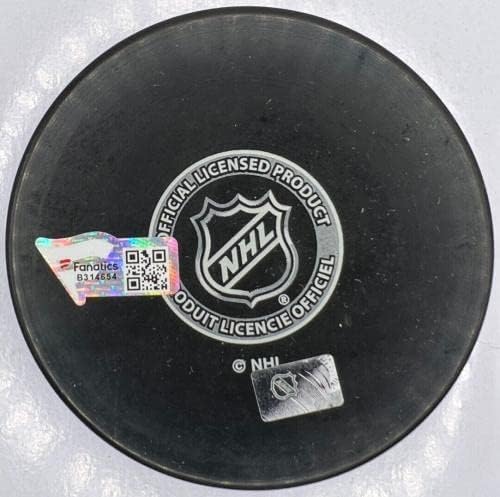 A New York Islanders Mathew Barzal Aláírt Bemutatkozó 10/15/16 Korong Fanatikusok Hologram - Dedikált NHL Korong