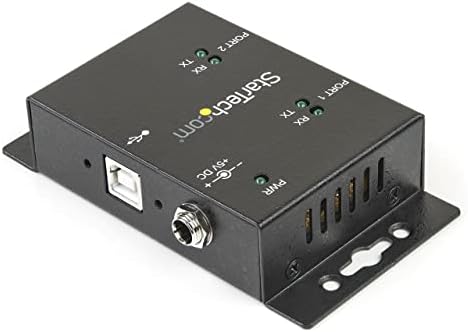 StarTech.com USB-Soros Adapter - 2 Port - Wall-Mount - Din Sín Klipek - Ipari - COM Port-Visszatartás - FTDI - DB9 (ICUSB2322I)