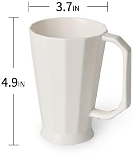 MU MO 14 OZ Fehér Porcelán teáscsésze Rombusz Alakú, Tervező Iroda, Nagy Latte Bögre Kezelni, Víz, Sör Csésze