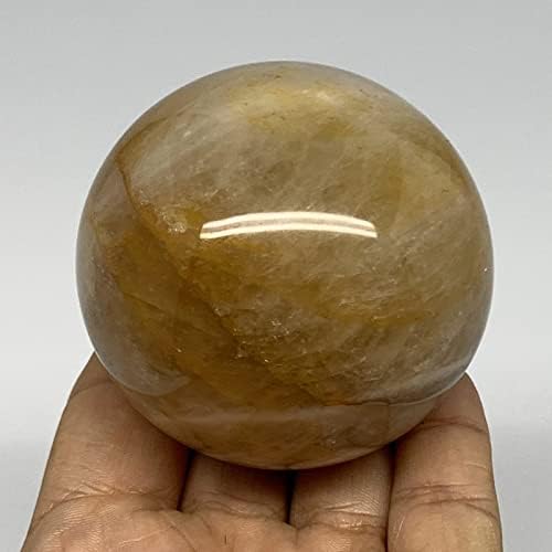 NKB1915044 kristálygömb 331.8 g, 2.4 (66mm), Sárga Hematoid Gömb kristálygömb Drágakövek Madagaszkár, B