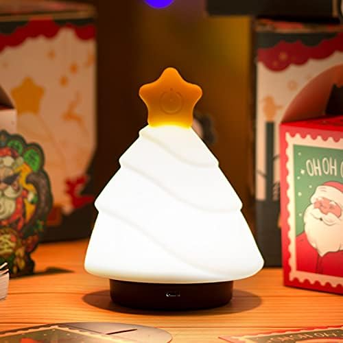 A halhatatlanság Aranyos Karácsonyi Szerencsés Fa Este Lámpa，Gyerekek Éjszakai Fény, 7 LED Színek Módosítása,Aranyos Éjszakai