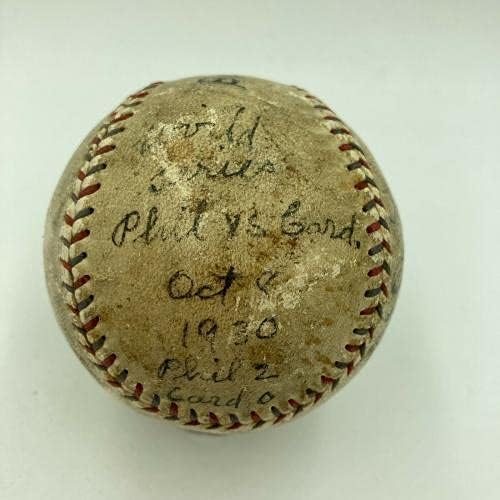 1930-as World Series Játék Használt St. Louis Cardinals Csapat Aláírt Baseball PSA DNS-COA - MLB Baseball Játék, Használt