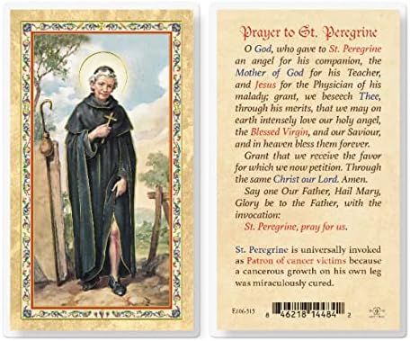 Ima a Szent Peregrine Arany Lepecsételt Laminált Szent Kártya, 25-Szám Érték Pack