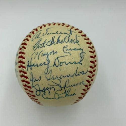 Lenyűgöző 1955-ben Baltimore Orioles Csapat Aláírt Amerikai profi Baseball-Liga SZÖVETSÉG COA - Dedikált Baseball