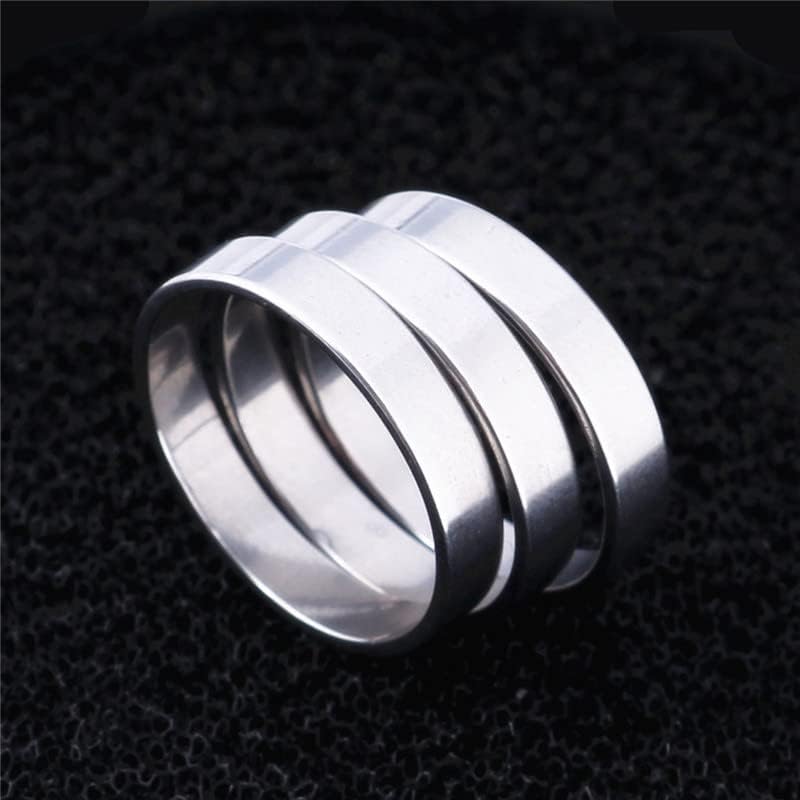 Koleso 316L 4mm Gyűrűk Apró Zenekar Gyűrű a Férfiak, mind a Nő, a Divat Ezüst Farok Gyűrű-80286