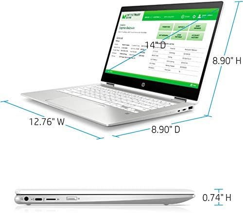 HP X360 2in1 Chromebook 14 HD Érintőképernyős Laptop Üzleti, mind a Diák, Intel Celeron N4000 (akár 2.6 GHz), 4GB RAM, 32