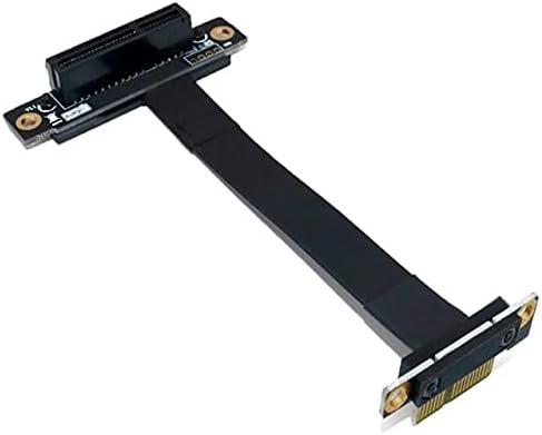 Csatlakozó PCI-Express 4X 1X Hosszabbító Kábel 8Gbps PCI-E 1X, hogy 4X Kelő Extender Kettős Függőleges 90 ° Szalag Kábel