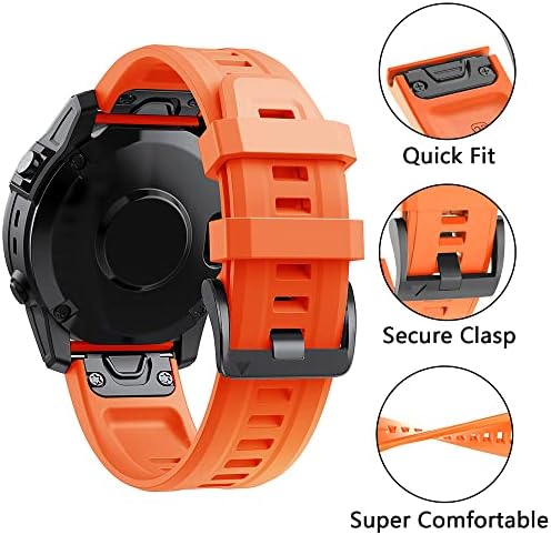 DJDLFA 22 26mm Szilikon Watchband Pántok a Garmin Fenix 6X 6 Pro 7 X 7 5 5X 3 3HR 945 Smartwatch Karkötő gyorskioldó Csuklópánt