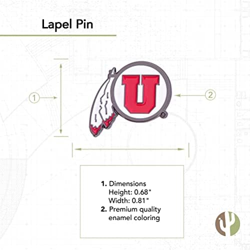 University of Utah Hajtóka Csapok UT Uték Logó Zománc Fémből (Pin 2)