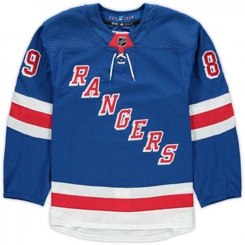 Pavel Buchnevich New York Rangers Játék-89 Kék Mez Viselése Közben Otthon Játszott Játékok Között, szeptember 20, illetve
