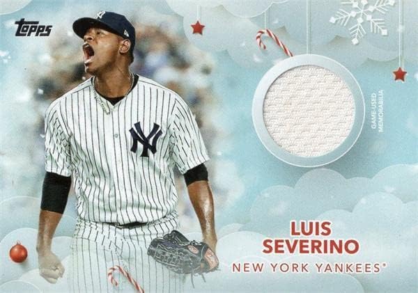 Luis Severino játékos kopott jersey-i javítás baseball kártya (New York Yankees) 2020 Topps Walmart WHRLS - MLB Meccset