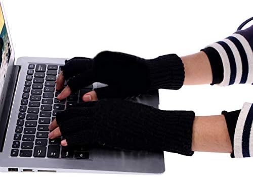 Unisex Női & Férfi USB Fűtött Kesztyű Kesztyű Téli Kezét Meleg Laptop Kesztyű,Teljes & Fele Fűtött Ujjatlan Fűtés Kötés Kéz