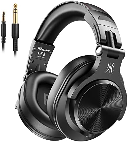 OneOdio A70 Bluetooth fülhallgatók, Vezeték nélküli Fejhallgató w/ 72H Játékidő, Hi-Res, 3,5 mm/6.35 mm-es Vezetékes Audio