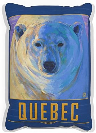 Quebec jegesmedve Vászon Párnát a Kanapé vagy Heverő Otthon & Iroda a Festmény a Művész Kari Lehr 13 x 19.