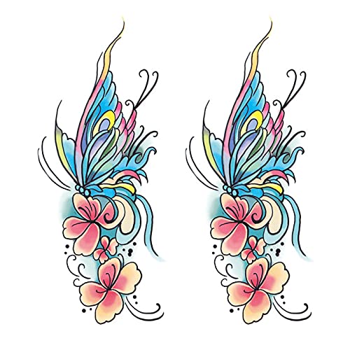 5 Db Császármetszés Pillangó Szerelem Virág Tetoválás Matricák Vízálló Női Totem Fedezze Heg Tetoválás Matricák