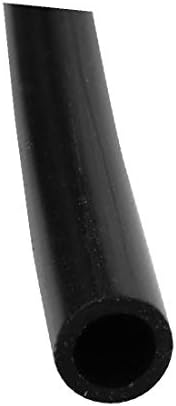 X-mosás ragályos 5mm x 7mm Dia Magas hőmérsékletű Ellenálló Szilikon Cső, Tömlő Gumi Cső Fekete 5M Hosszú(5 mm x 7 mm-es,