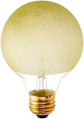 Bulbrite 40G25/ICE-Crystal Collection Izzó G25 Globe Fény a Jég a Befejezés, majd Közepes Bázis, 40 wattos, Amber