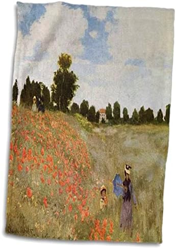 3dRose Florence Impresszionizmus Művészeti - Festmény Poppy Mezők Által Monet - Törölköző (twl-49351-1)