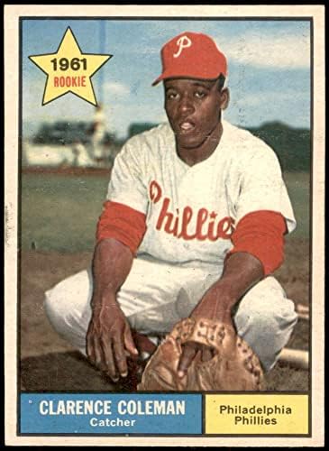 1961 Topps 502 Clarence Coleman Philadelphia Phillies (Baseball Kártya) EX/MT Phillies