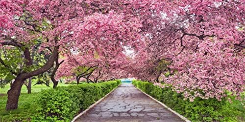 AWERT 30x18 cm cseresznyevirág Tavaszi Kerti Út Fű Valentin Nap Természet Festői Akvárium Háttér Vinil Háttér