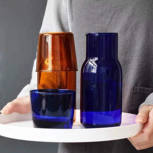 Shevan Átlátszó Üveg Szín Teáscsésze Beállítása Egyszerű hőálló poharat a Teás Kancsó Víz -Kék