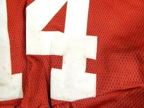 2009-ben a San Francisco 49ers Damon Huard 14 Játék Kiadott Piros Mez 48 DP30883 - Aláíratlan NFL Játék Használt Mezek