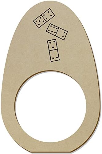 Azeeda 5 x Domino Darab Fa Szalvéta Gyűrű/Jogosultjai (NR00053194)
