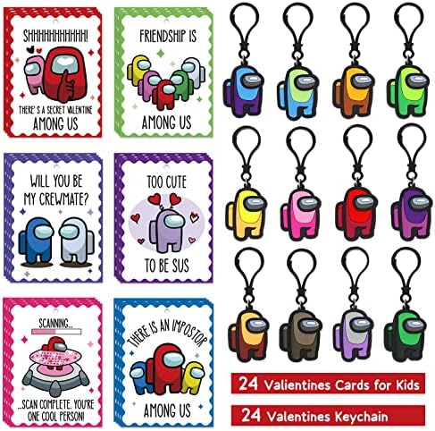 Joyseller Valentin Napi Ajándékok Gyerekeknek | 24 Órán Valentin-Kártyák 24 Keychains | Valentin-Nap Kártyák Iskola Fiúk