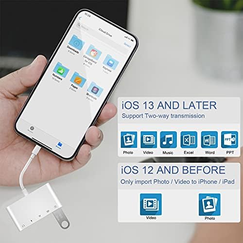 SD-Kártya Olvasó USB-Kamera-Adapter segítségével az iPhone 5 az 1-ben USB OTG Camera Connection Kit Adapter SD TF Kártya