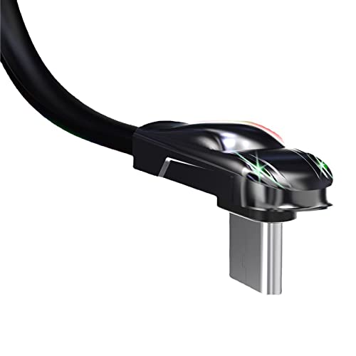 Cink Ötvözet, derékszögű, USB C Típusú Kábel [2 Csomag,6 ft], 66W USB-C-USB Kábel-Gyors Töltés mobiltelefon Töltő Kábel,