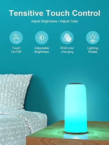 EASEMO LED Touch Lámpa, RGB Éjjeliszekrény Lámpa, Időzítő Funkció, Szabályozható Meleg Fehér Olvasás Éjszakai Fény a Memória