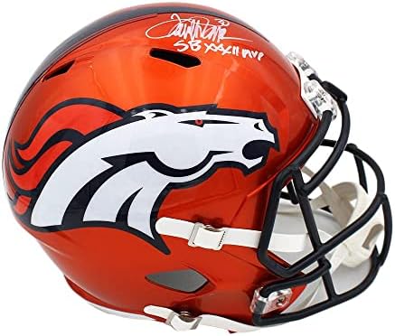 Terrell Davis Aláírt Denver Broncos Sebesség Teljes Méretű Flash NFL Sisak SB XXXII MVP Felirat, - Dedikált NFL Sisak
