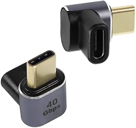 QIANRENON USB-C-90° - Os Adapter Csatlakozó USB 4.0 C Típusú Nő, hogy a Férfi Jobb Szög Bővítő Csatlakozó 40Gbps, Támogatás
